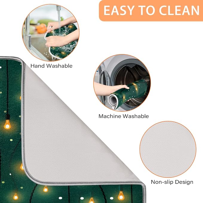 Dish Drying Mat, Kitchen Counter Quick Dry Pads - Image 4
