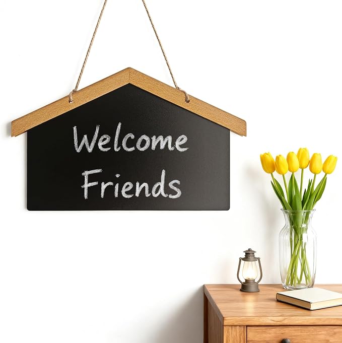 Chalkboard, House Design, 8.35"x13.46" Small Chalkboard Sign, Double Sided Use - Image 6