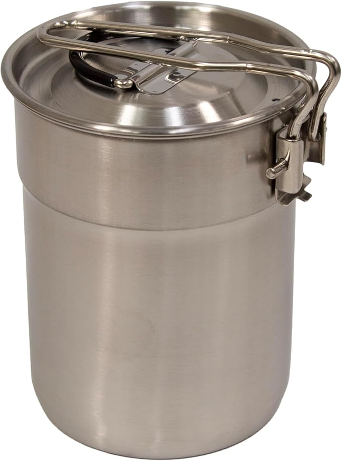 Stansport Stainless Steel Camping Cookware Set – Durable Nesting Mess Kit - Image 6