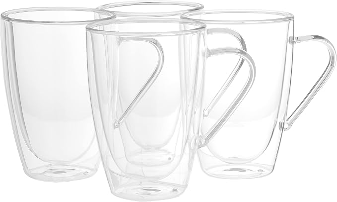 Safdie & Co. Barista Plus Insulated, Cappuccino Cups, Glass Coffee Mug by Unknown