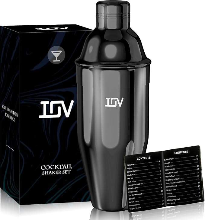 IOV Cocktail Shaker, 24 oz Martini Shaker, Drink Mixer by IOV