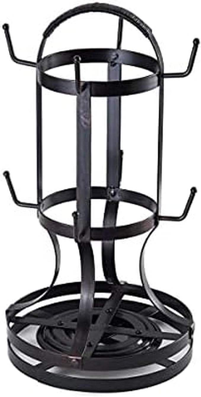 Gourmet Basics by Mikasa 5158729 Metal Rotating 8-Cup Mug Tree, Antique Black by GourmetBasicsbyMikasa