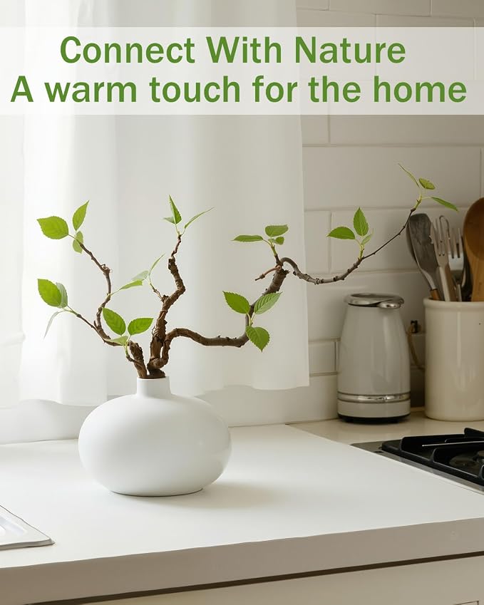 Vase with Greenery, Bathroom Office Farmhouse Kitchen Counter Coffee Table - Image 5