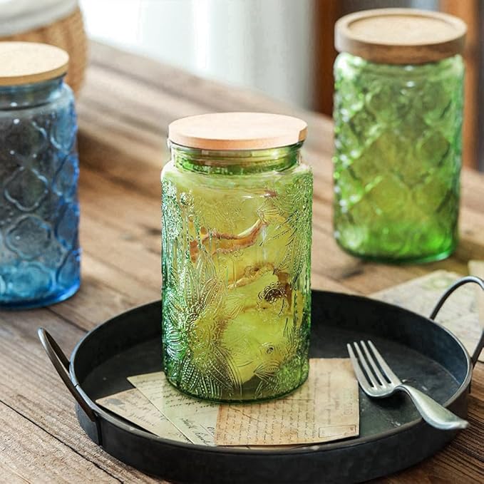 ANSQU 4-Pack Vintage Glass Jars - Image 4