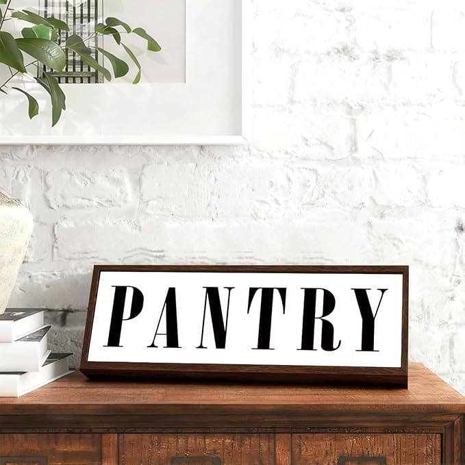Pantry Sign, Rustic Decorative Wooden Box Signs, Framed Wooden Plaque Sign Decor - Image 2