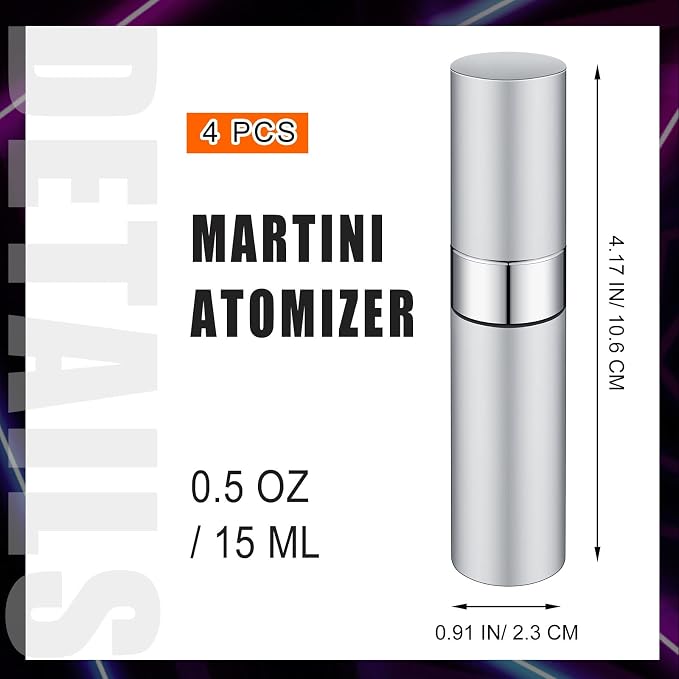 Willinglong 4 Pcs Cocktail Martini Atomizer - Image 2