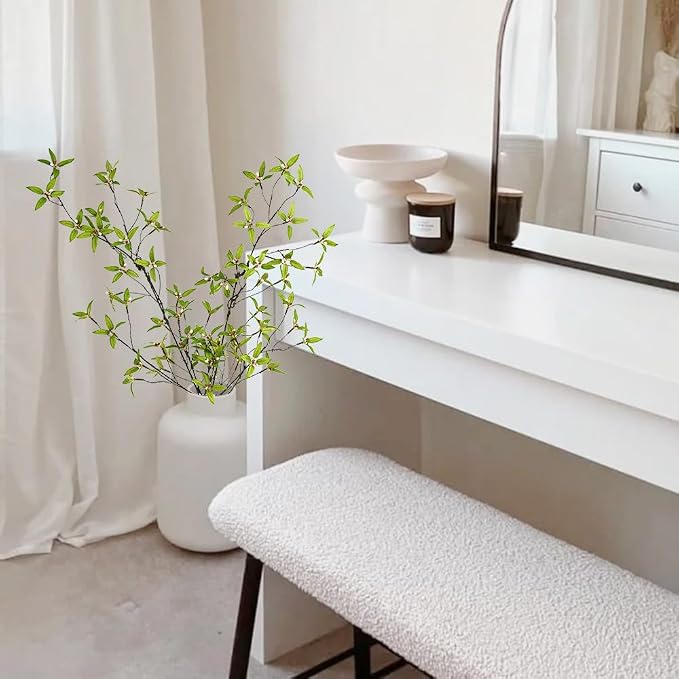 Melorca&Guilla Artificial Plants, Faux Greenery Stems Vase Branches Fake Plants - Image 8