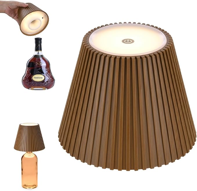 WILIT Wireless Bottle Lamp, 3-Level Brightness Rechargeable Cordless Table Lamp - Image 8