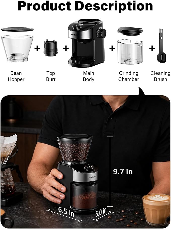 SHARDOR Burr Coffee Grinder Electric - Image 6