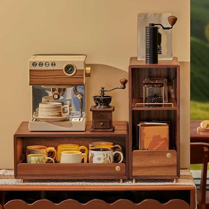 Wooden Coffee Station Storage Rack - Image 2