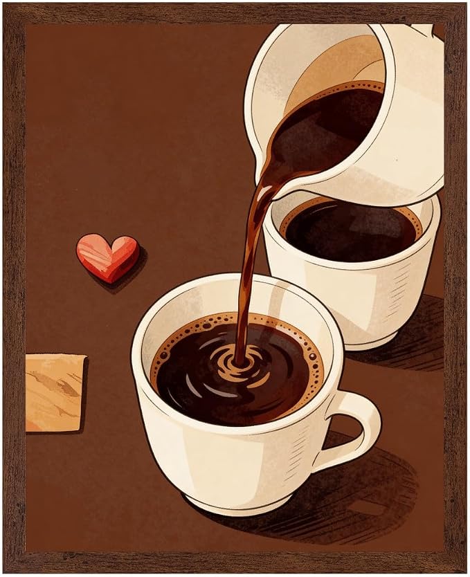 Lawrence Williams Designs Pouring Coffee Poster by LawrenceWilliamsDesigns