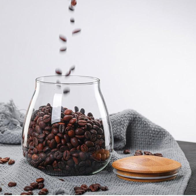 WAIT FLY Mushroom Shape Borosilicate Glass Coffee Bean Storage Container - Image 6