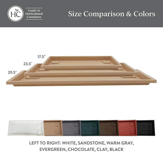 The HC Companies Venetian Rectangular Plant Tray - Image 6