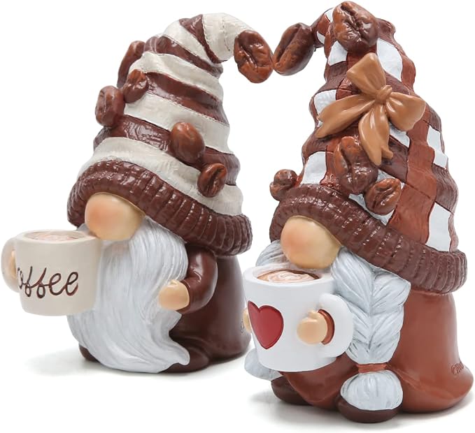 Hodao Gnome Decor Set of 2 Resin Coffee Lover Gifts - Image 8