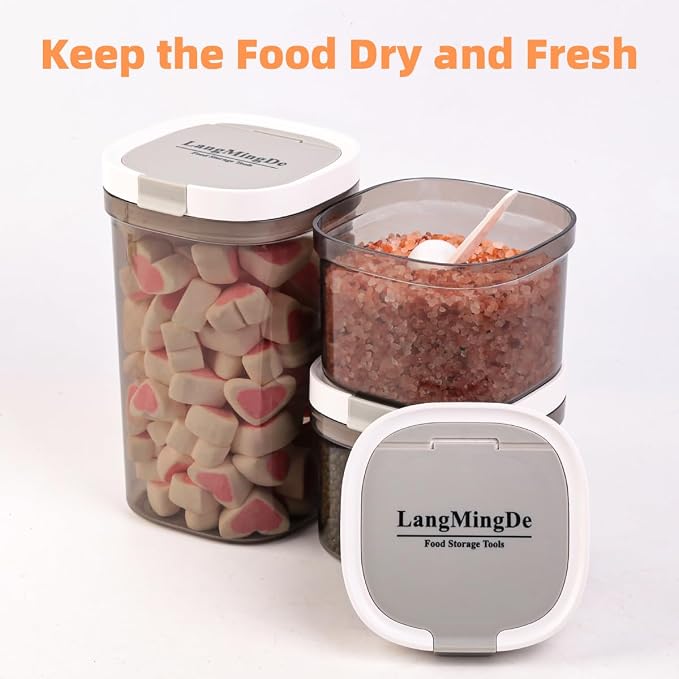 LANGMINGDE 3 Piece Airtight Kitchen Storage Canisters Set, Coffee and Dry Food - Image 8