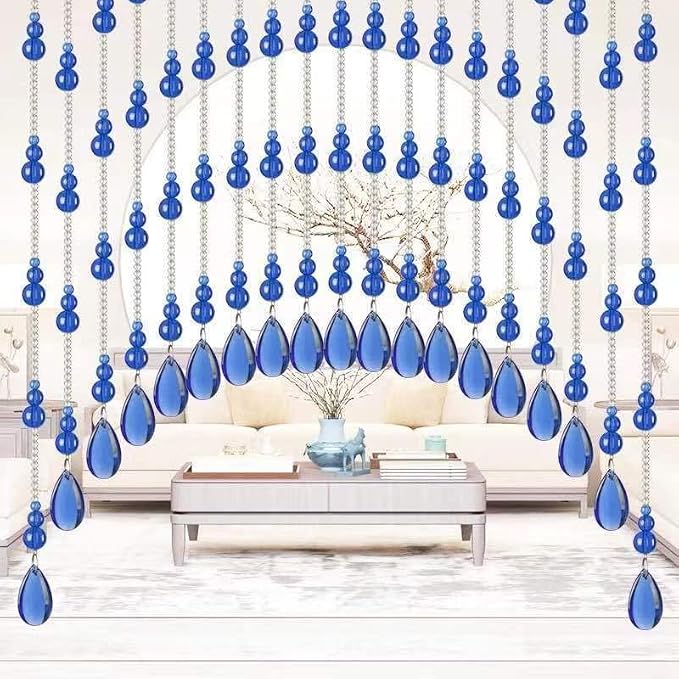 Crystal Beaded Curtain for Doorways, Hanging Glass Door Beads Curtains for by Rekelola