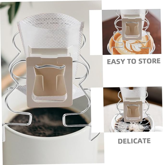2pcs Stainless Drip Bag Holder Compact Coffee Filter Stand - Image 6