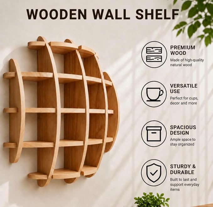 Circle Wall Shelf Wall Mounted - Image 4