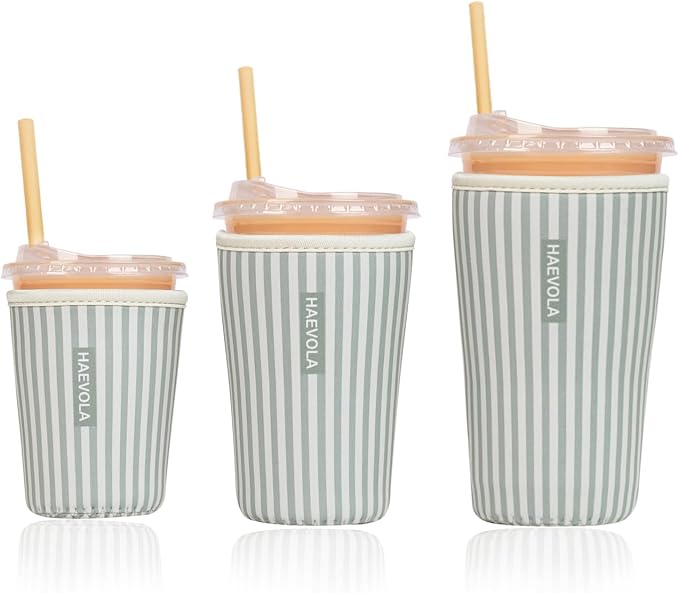 Reusable Insulated Neoprene Iced Coffee Cup Sleeve, Durable Drink Sleeve by Unknown