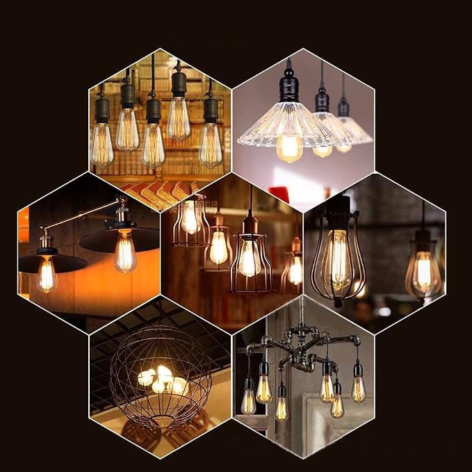 GOENDR E26 40W Edison Bulbs, ST64 Vintage Incandescent Light Bulbs, 2700K Warm - Image 7