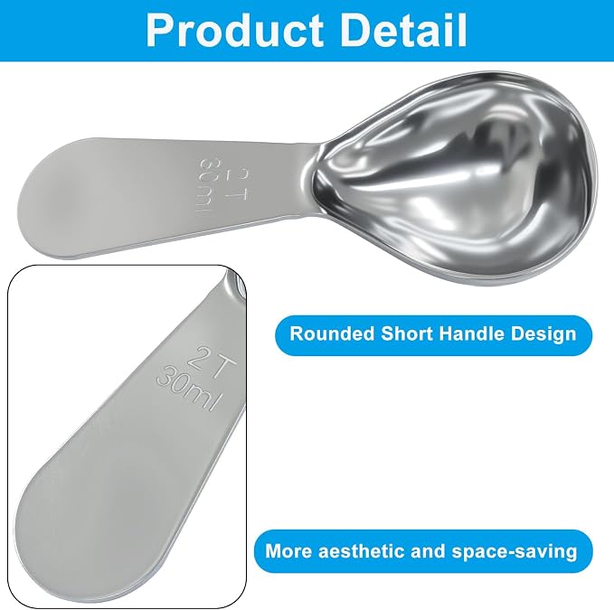 4Pcs 2Tbsp Stainless Steel Coffee Scoop, Short Handles Coffee Spoons 2 - Image 3