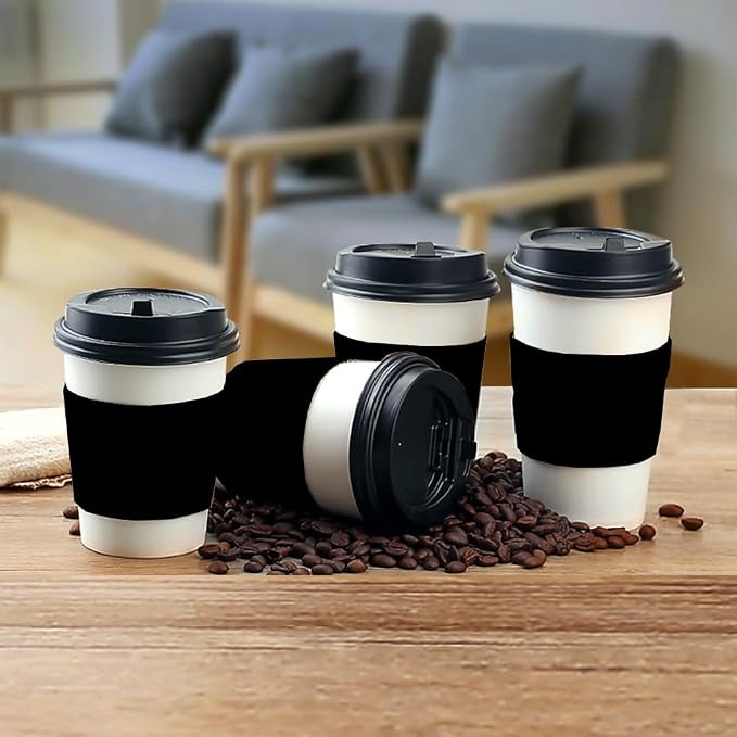 EchoDone 8oz 10oz 12oz 16oz Coffee Cups Sleeves Disposable - Image 6