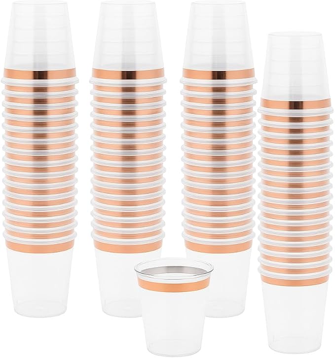 Mandala Crafts Disposable 1oz Plastic Mini Shot Glasses - Image 2