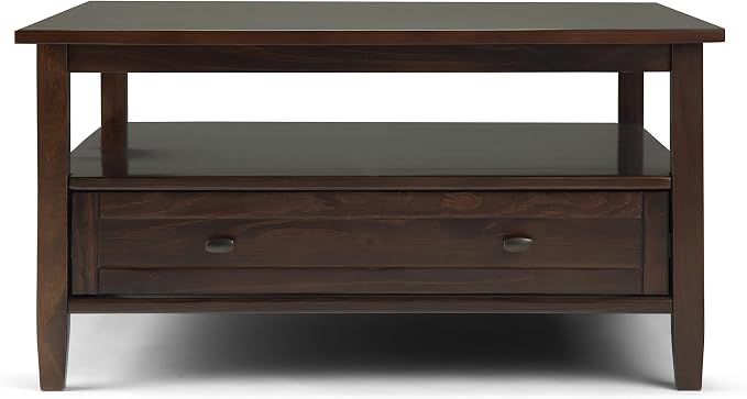 SIMPLIHOME Warm Shaker Square Coffee Table - Image 4