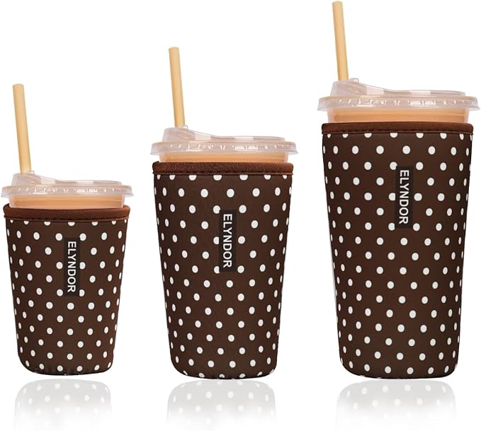 Reusable Insulated Sleeve for Iced Coffee Cup, Beverage Holder for Iced Coffee by Unknown