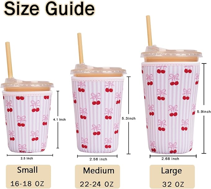 Reusable Insulated Sleeve for Iced Coffee Cup, Beverage Holder for Iced Coffee - Image 5