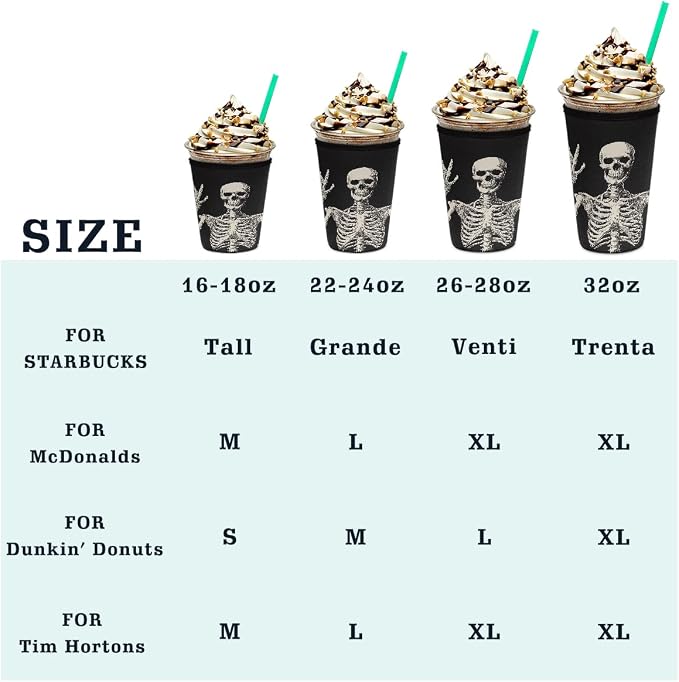 Reusable Iced Coffee Sleeve Insulator Neoprene Cup Sleeve - Image 3