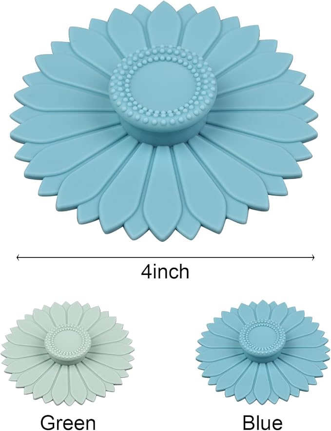 Sunflower Silicone Cup Covers 4 pcs Universal Silicone Cup Lid - Image 2