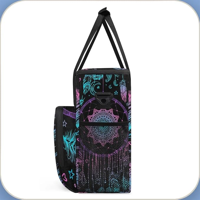 Dreamcatcher Feather Coffee Maker Carring Bag Travel Carrying Storage Tote Bag - Image 4