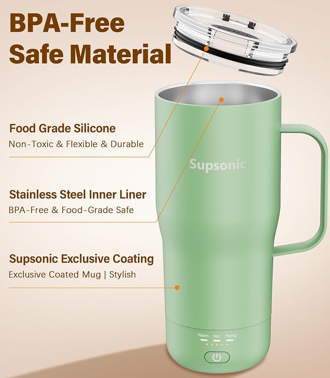 Supsonic - Smart Heated Coffee Mug, 20oz Rechargeable Self Heating Mug - Image 6