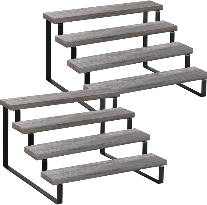 YINMIT Wooden Display Riser Stand, Tiered Perfume and Cologne Organizer Stand by YINMIT