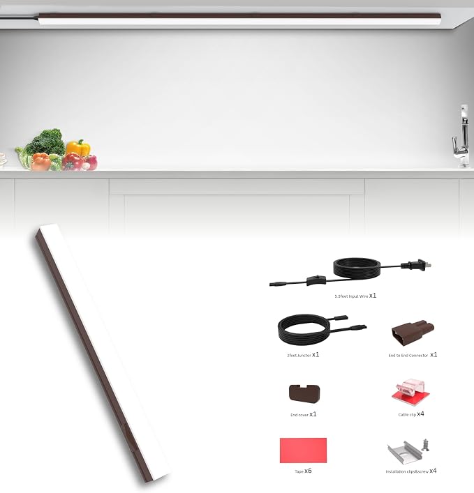 Leetdud Under Cabinet Lighting Plug in, 32 Inch 1 Pc, Linkable AC120V 3CCT - Image 6