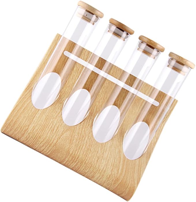 Cabilock 1set Coffee Beans Display Rack Shelf Clear Test Tube Holder by cabilock