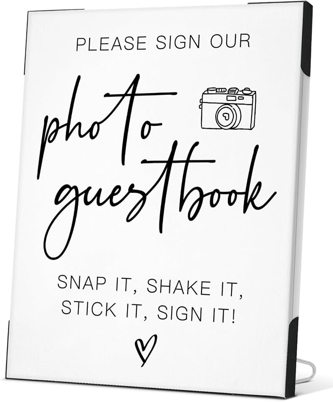 Photo Guest Book Wedding Signs for Ceremony and Reception, Please Sign Our by Unknown