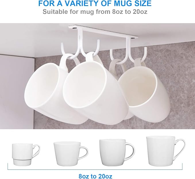 FOMANSH Mug Rack Under Cabinet - Image 3