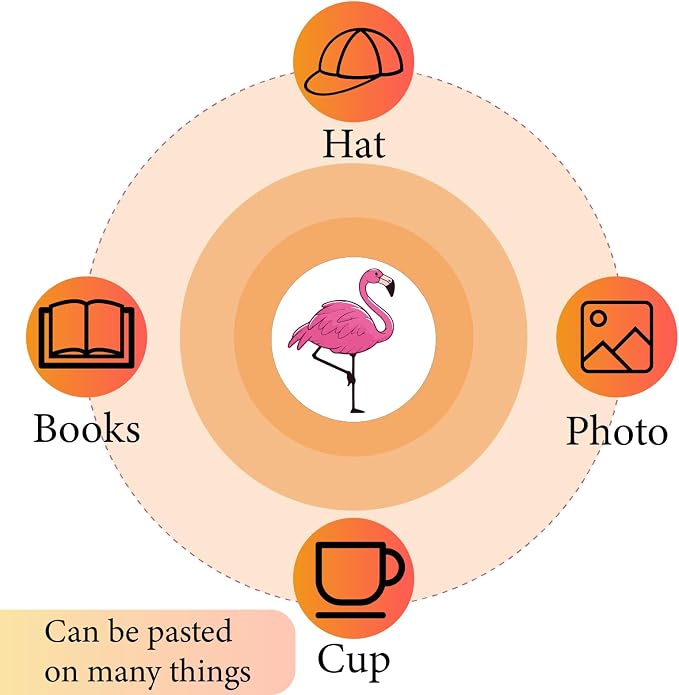 CREATCABIN 128Pcs Flamingo Stickers - Image 6