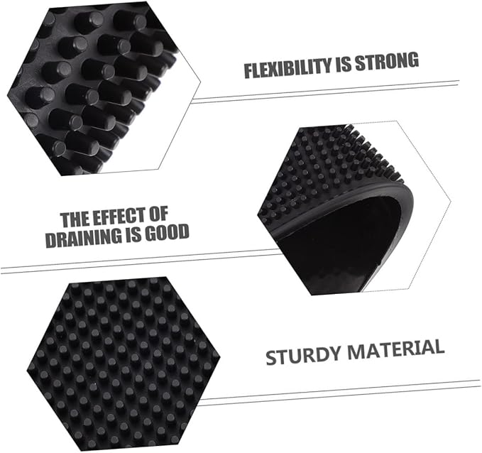 OUNONA 2pcs Non- Bar Mat for Coffee Stations and Kitchen Counters Flexible Pvc - Image 3