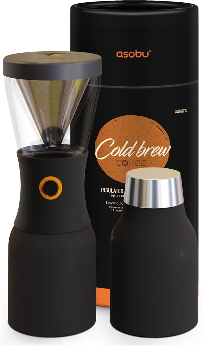 asobu Cold Brew Coffee Maker, Award-Winning 40oz Insulated Cold Brew Brewer by Asobu