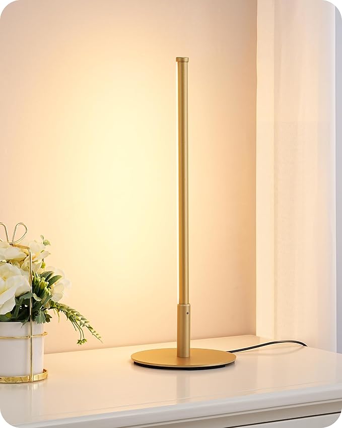 EDISHINE LED Table Lamp, Stepless Dimmable Bedside Lamp by EDISHINE