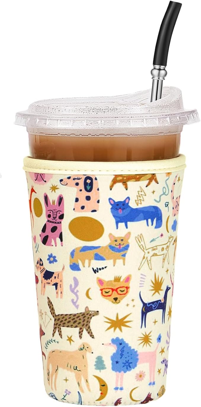 Iced Coffee Sleeve Reusable Large 30-32oz by Cavllson