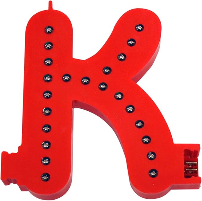 M&T Displays LED Marquee Letter Lights Modular Red Light Up Alphabet Initial K by MTDisplays