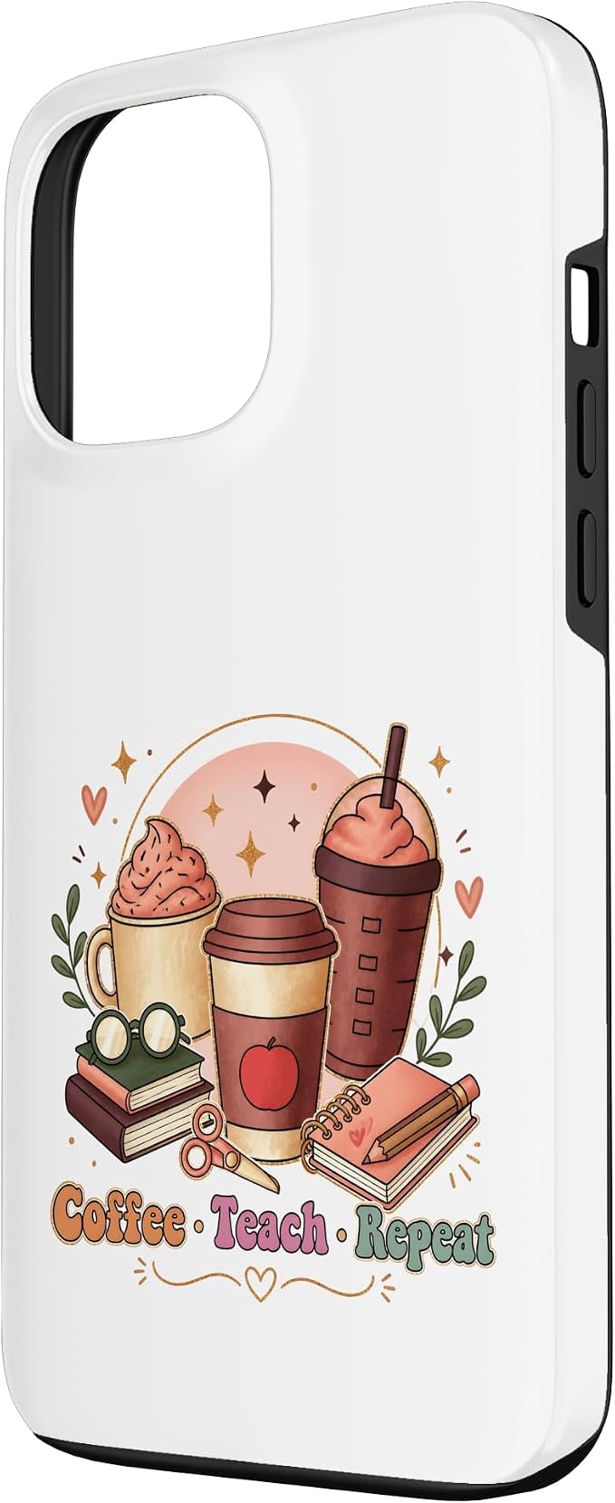 Coffee Teach Repeat Teacher Daily Routine Design Case - Image 2