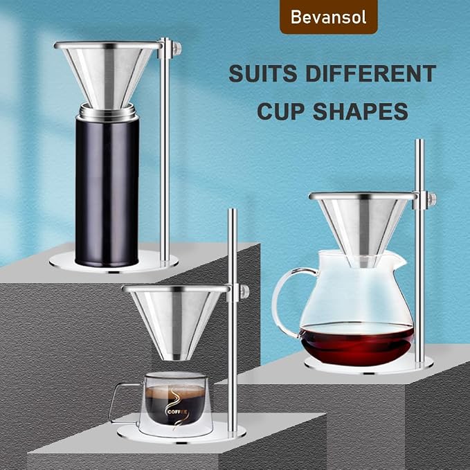 Adjustable Stainless Steel Coffee Dripper Stand - Image 2