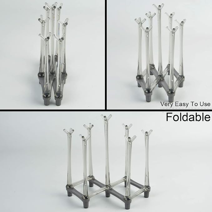 Retractable Cup Drying Rack, Drinking Glass Drainer Stand, Baby Bottle & Sports - Image 2