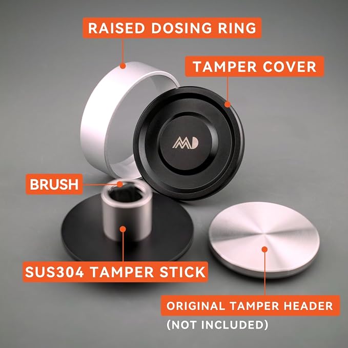 MADBALL Design, Anti-bias Spring Coffee Tamper and Dosing Ring Set - Image 5