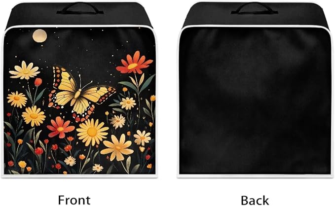 Butterfly Flowers Print Coffee Machine Cover - Image 2